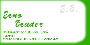 erno bruder business card